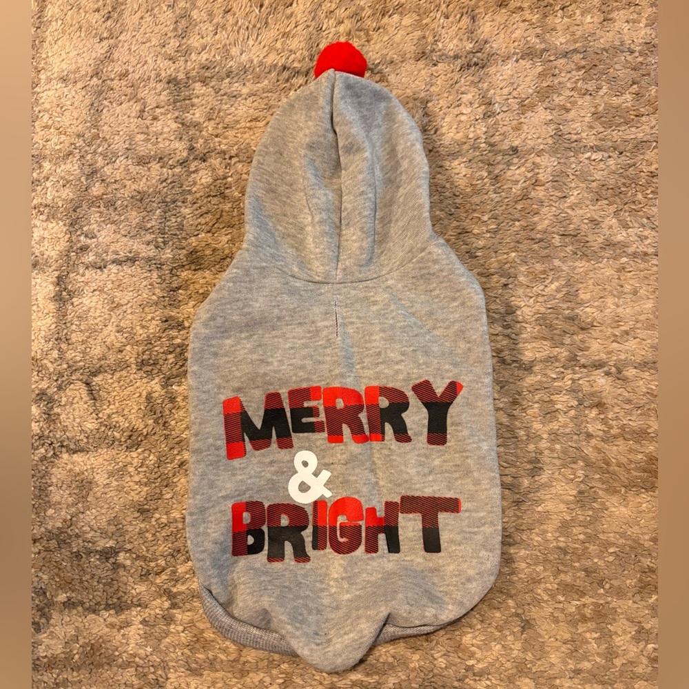 Pet Christmas sweatshirt Gray Size Small